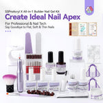Saviland nail kit with clear pink nude and white builder gels