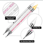 Kaychan rhinestone picker pen set with stainless steel tweezer