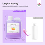 Flawless peach scented acrylic nail art design created using saviland liquid monomer