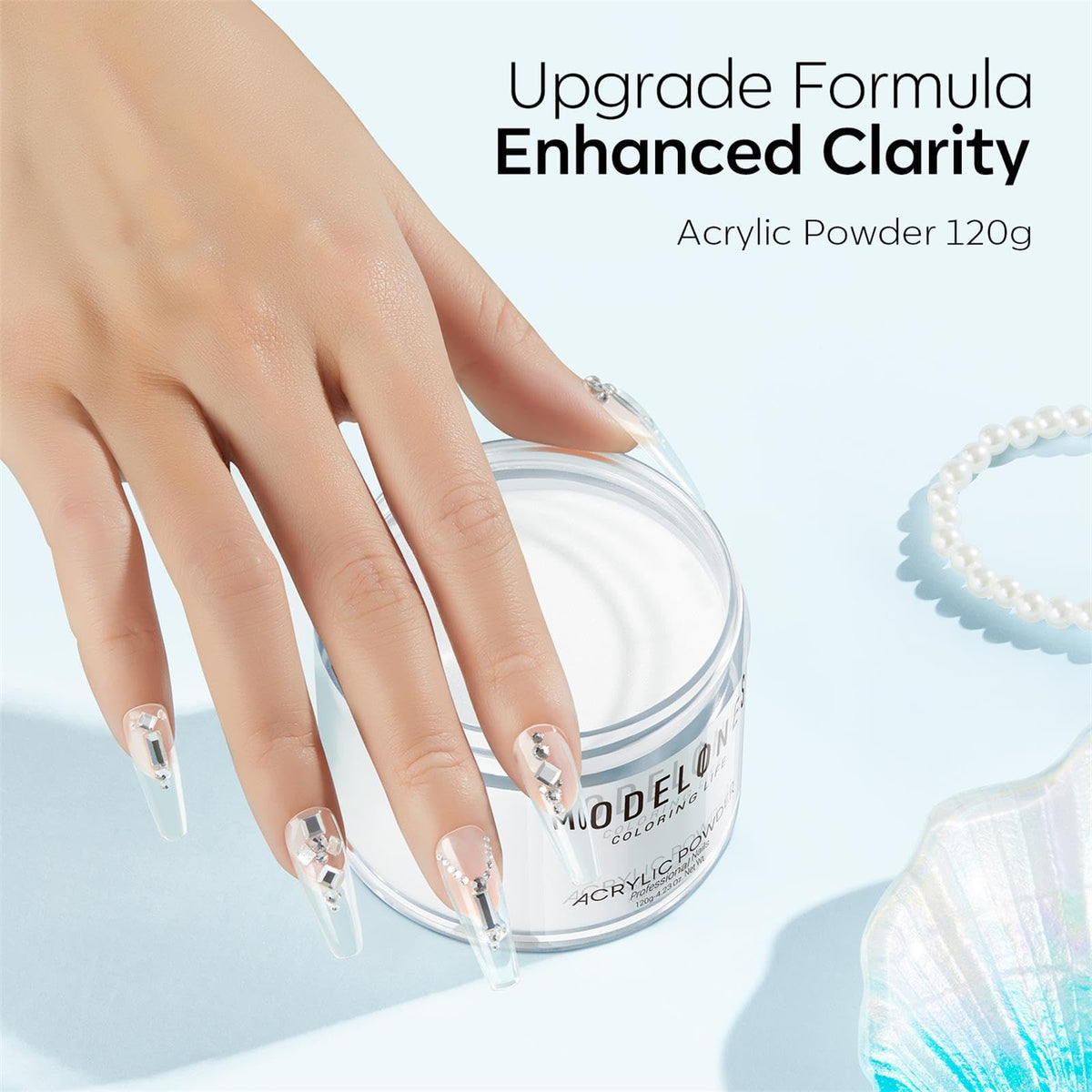 Packaging of Modelones professional clear acrylic polymer