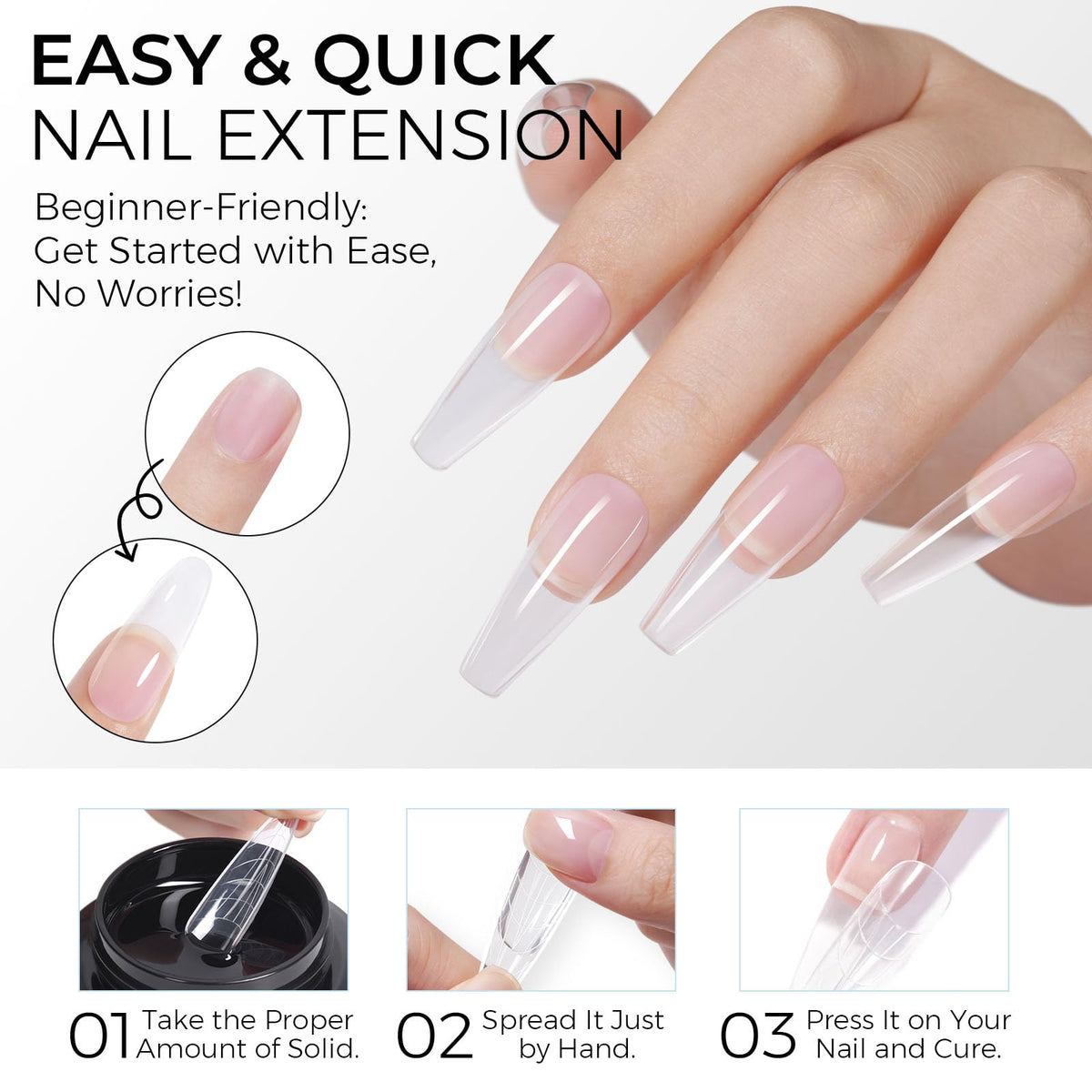Solid builder gel texture for nail art carving