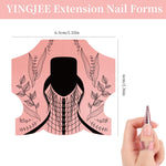 Close up of Yingjee nail extension guide stickers