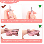 Professional manicure setup with YINGJEE nail forms
