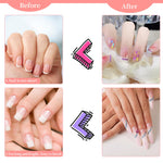 Side profile of paper nail forms for DIY salon use