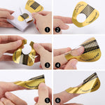 Tbestmax nail forms applied to fingers for acrylic extension
