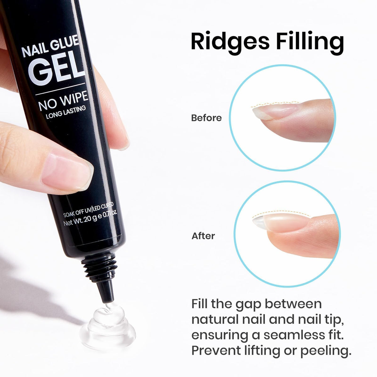 Beetles nail glue gel curing process under UV LED lamp
