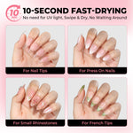 Five pieces of Curvlife nail adhesive for fake nails