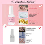 Close up of brush applicator on Curvlife nail glue remover