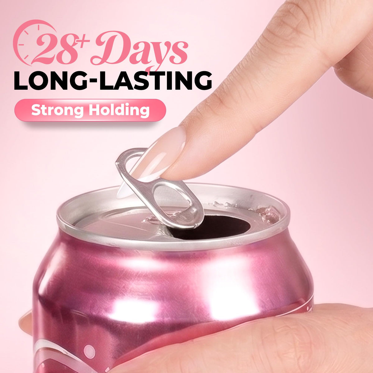 Applying Curvlife super strong nail glue on acrylic tips
