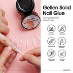Application of Gellen solid glue on false nail tip