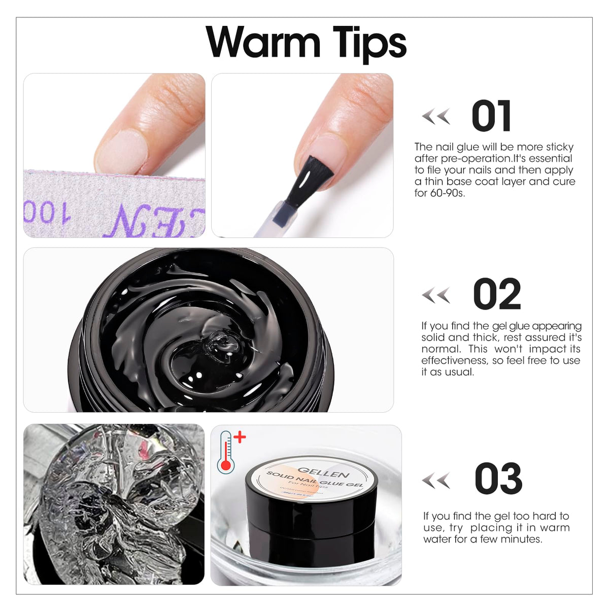 Professional nail art kit featuring Gellen glue gel