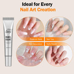 Close up of 10g Leykosh gel nail adhesive bottle