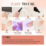 UV lamp curing Una Gella gel glue on hand