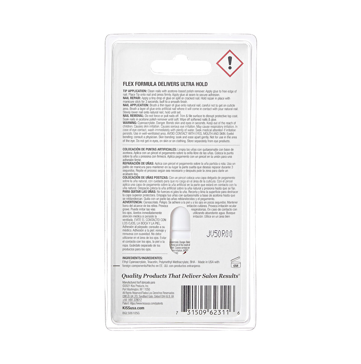 Authentic USA imported KISS nail glue bottle