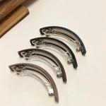 Premium imported hair barrettes packaging layout showing all four pieces.