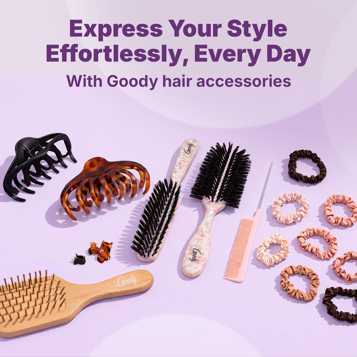 Premium Goody brand packaging for the imported black and tortoiseshell clip set
