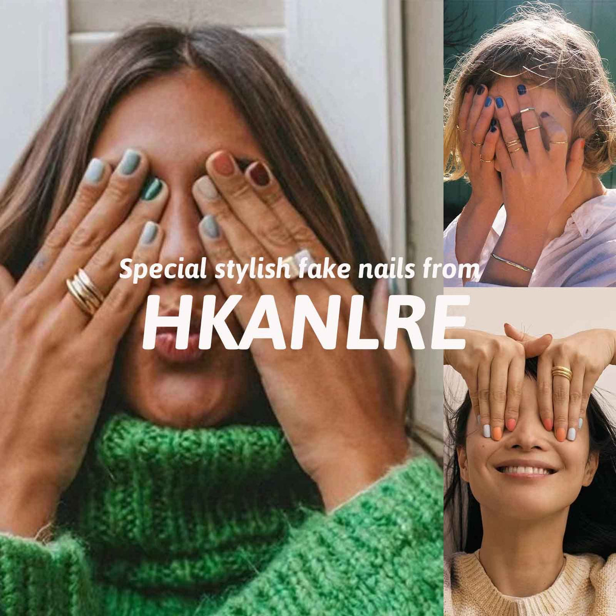 Packaging display of Hkanlre bling press on nails 24 count