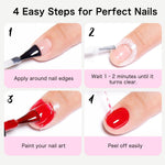 Close up of quick-dry liquid latex for manicure
