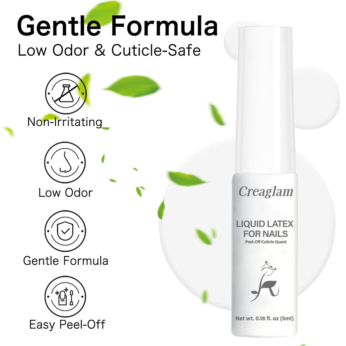 Creaglam 5 fluid ounce latex bottles for nail art
