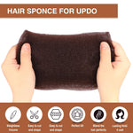 Hair sponge filler padding for thin hair in dark brown