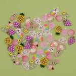 Side view displaying the clean flat base and dimensional thickness of the premium resin charms.