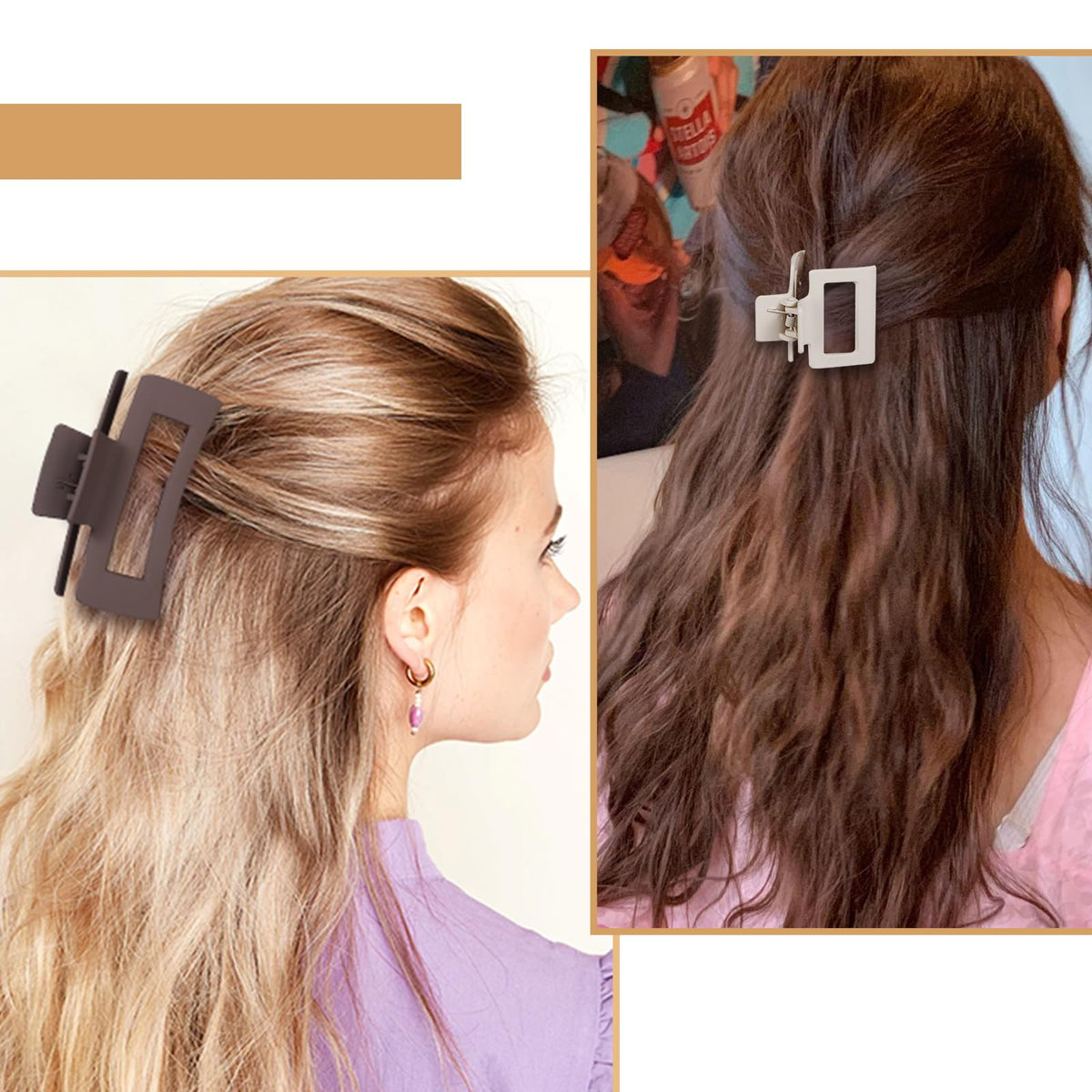 New Live hair claws demonstrating strong hold on hair model.