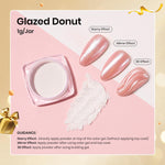 Application of holographic pigment on polished nails