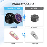 Side view of Glitz nail gem adhesive container