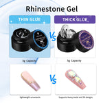 Glitz nail art glue jar with open lid