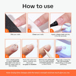 Professional manicure result using Modelones nail glue gel