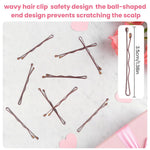 Rust proof double coated brown styling pins for securing neat updos and buns