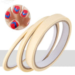 Set of three nail art adhesive tapes for nail decoration
