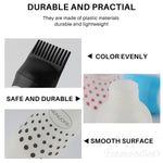 Detail shot of the hollow comb teeth cap designed for direct root and scalp application.