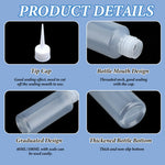 Side profile of the flexible clear plastic craft glue bottle with its screw-on cap attached.