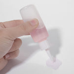 Side view profile of the fifty milliliter line-marked plastic bottle for precision liquid pouring