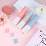 Bunrod scalp oil applicator bottle demonstrating the flexible squeezable silicone material structure