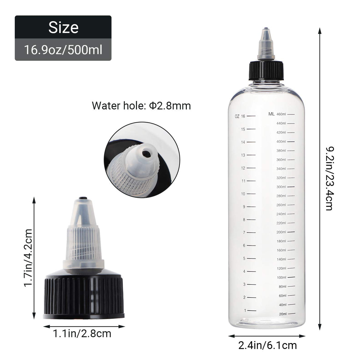 Hand squeezing a flexible five hundred milliliter refillable empty liquid container