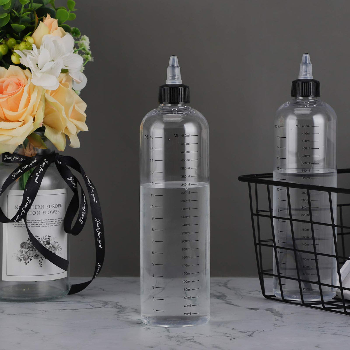 Segbeauty clear beauty squeeze containers showing entire body structure and tip detail