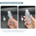 BlingKingdom 50ml applicator bottles with screw on caps displayed to highlight the leak proof construction for salon liquids.