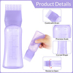 Squeeze hair dye applicator with engraved graduated measurement scale side view