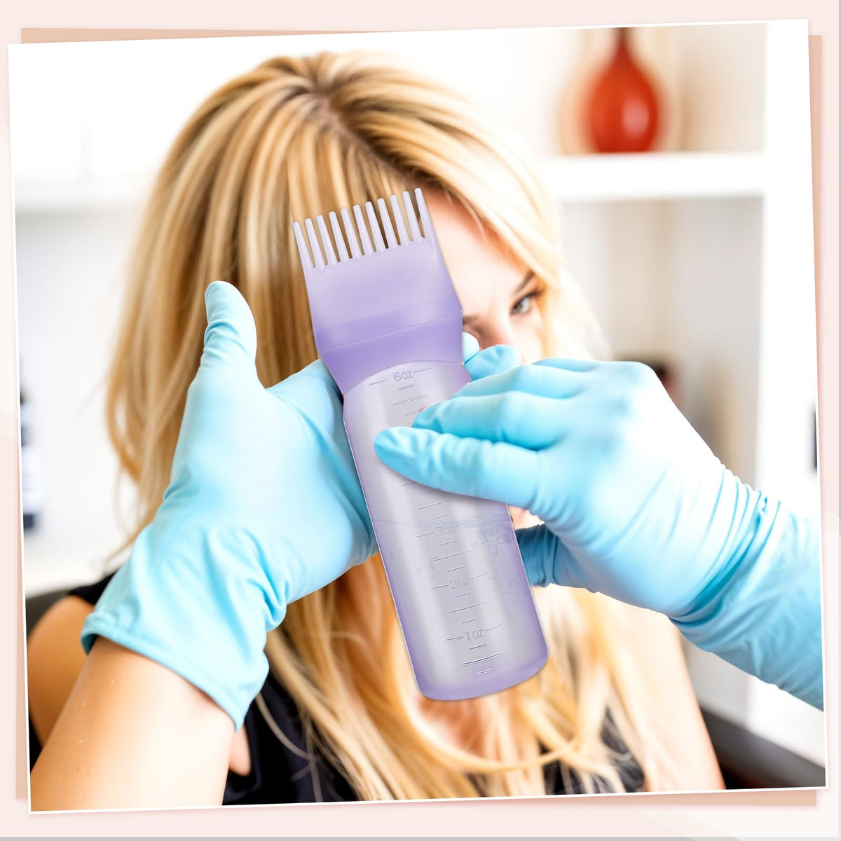 Close up view of the fluid dispensing teeth on the applicator brush