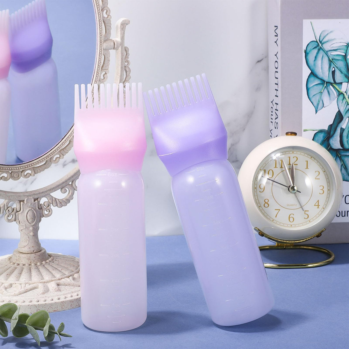 Authentic USA imported Pimoys hair root comb brush bottle for precise scalp treatments.