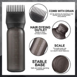Close up view of the clear scale markings on the side of the black FXSPLCZ empty dispenser bottle for precise mixing.