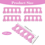Soft pink EVA foam toe dividers for nail art manicure