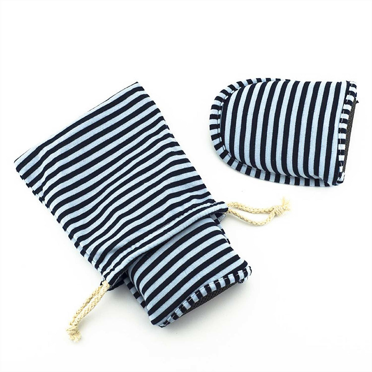 Folded Holiberty travel slippers inside travel storage bag