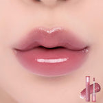 Rom&nd Glasting Color Gloss 08 Cherry Up lip swatch model
