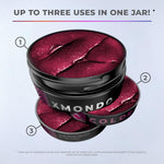 Group shot of XMONDO hair care collection with Garnet mask