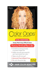 Six boxes of Developlus Color Oops hair dye remover cream showing ammonia free product benefits.