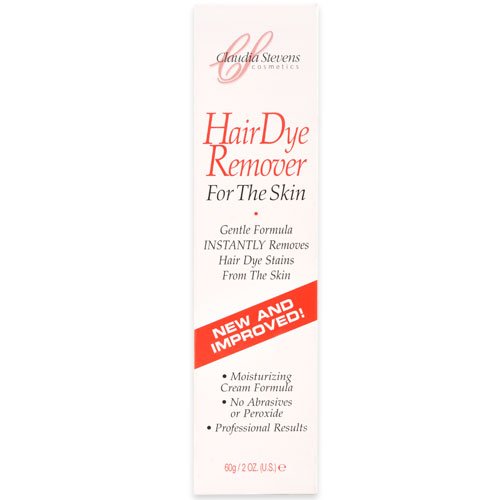 Claudia Stevens hair color stain removal cream bottles showcasing packaging details.