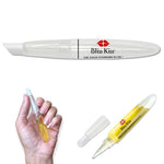 Cuticle oil pen with cap removed for refilling